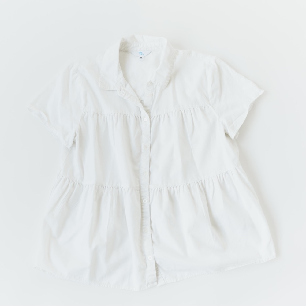 Time and Tru Tiered Buttondown